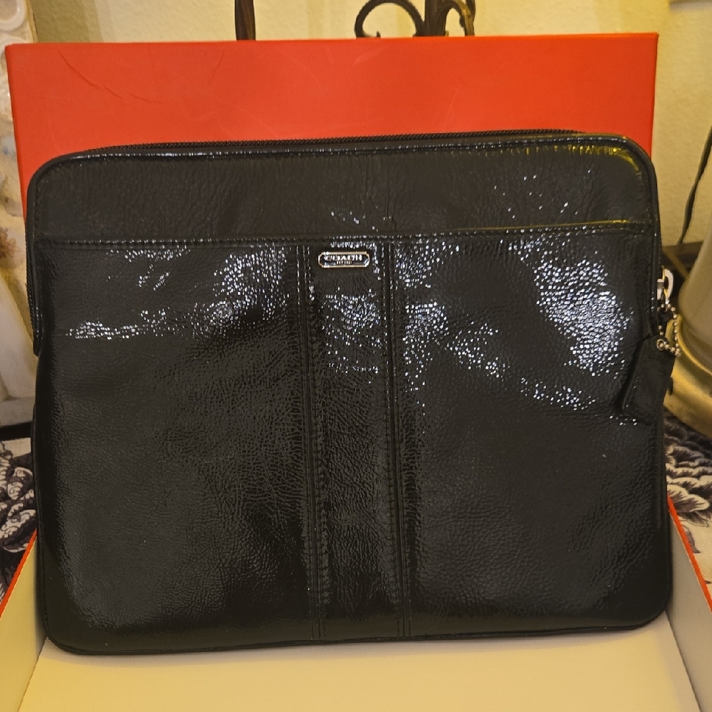 Coach Glossy Patent Leather Accesory, Tablet Case, Sleeve